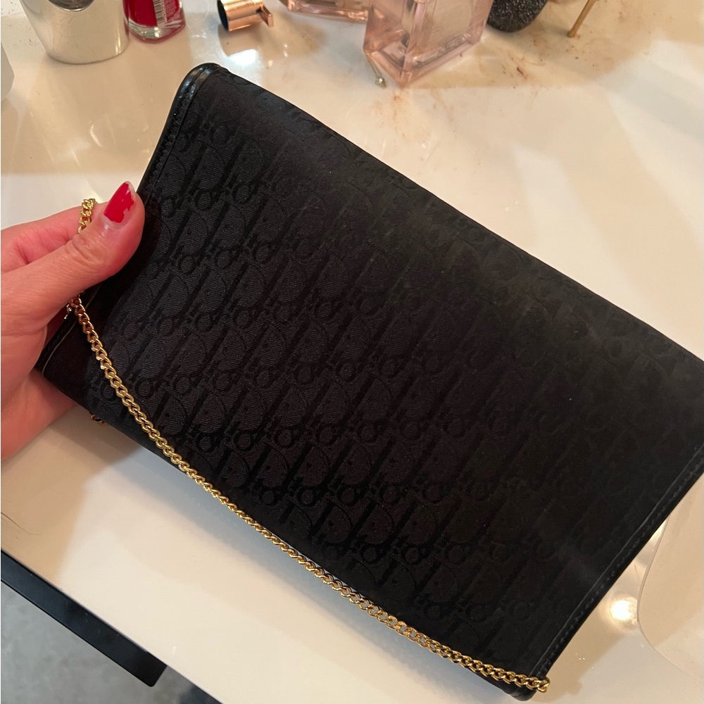 Dior Monogram Black Clutch, authentic - Picture 6 of 9